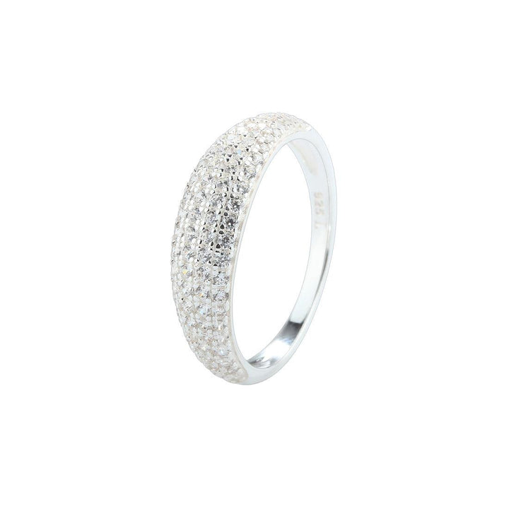 Aqua Dulce Darling Emma Ring Silver with glossy surface and sparkling stones, Model 6045-6045-001-1.