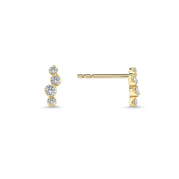 Nuran Aura Earrings – 14 Karat Gold w. Diamonds – Ø2620-016RG