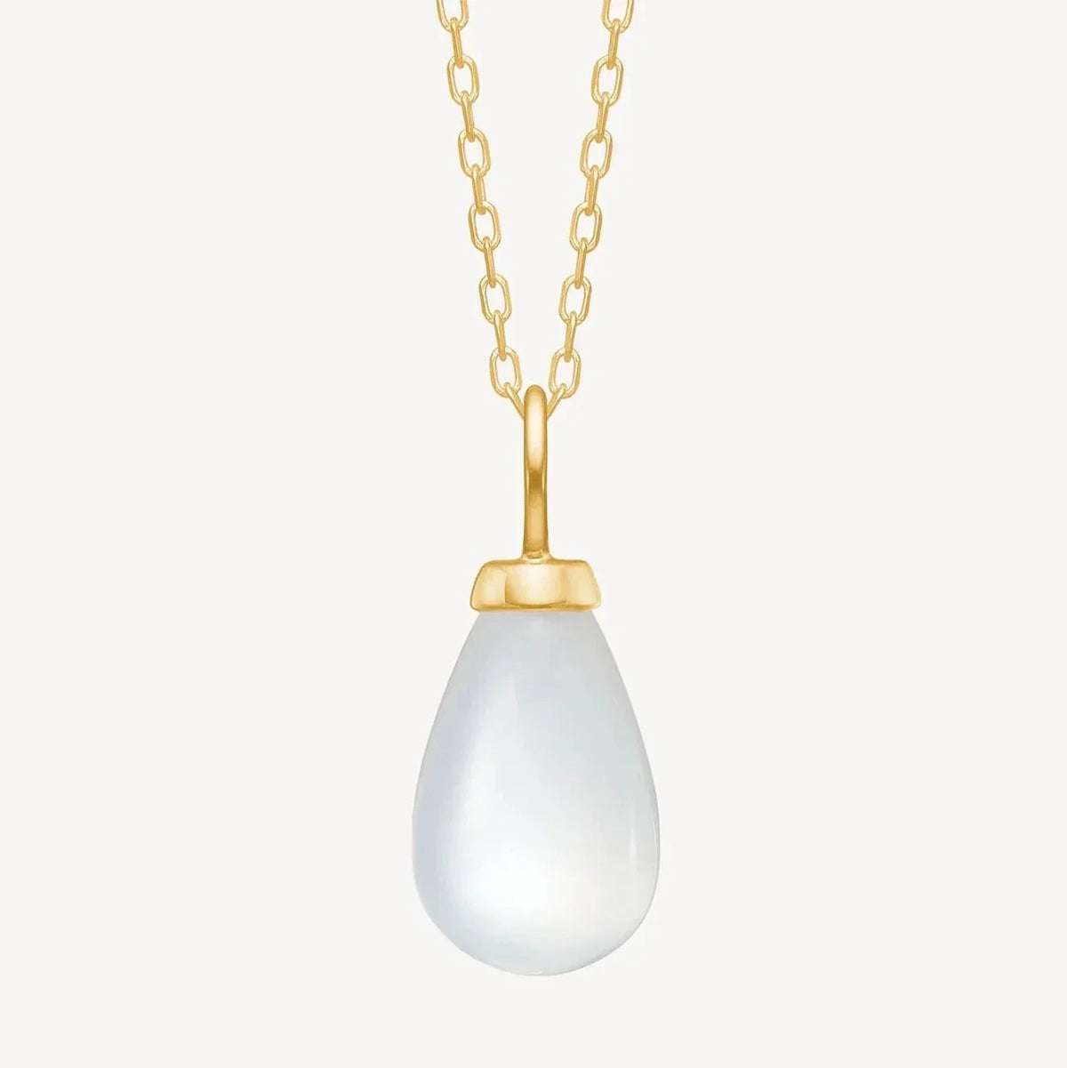 carre-10-carat-drop-wood-pendant-with-the-manesten shows a drop-shaped pendant with white stone and golden suspension, model TL4395MO-1.