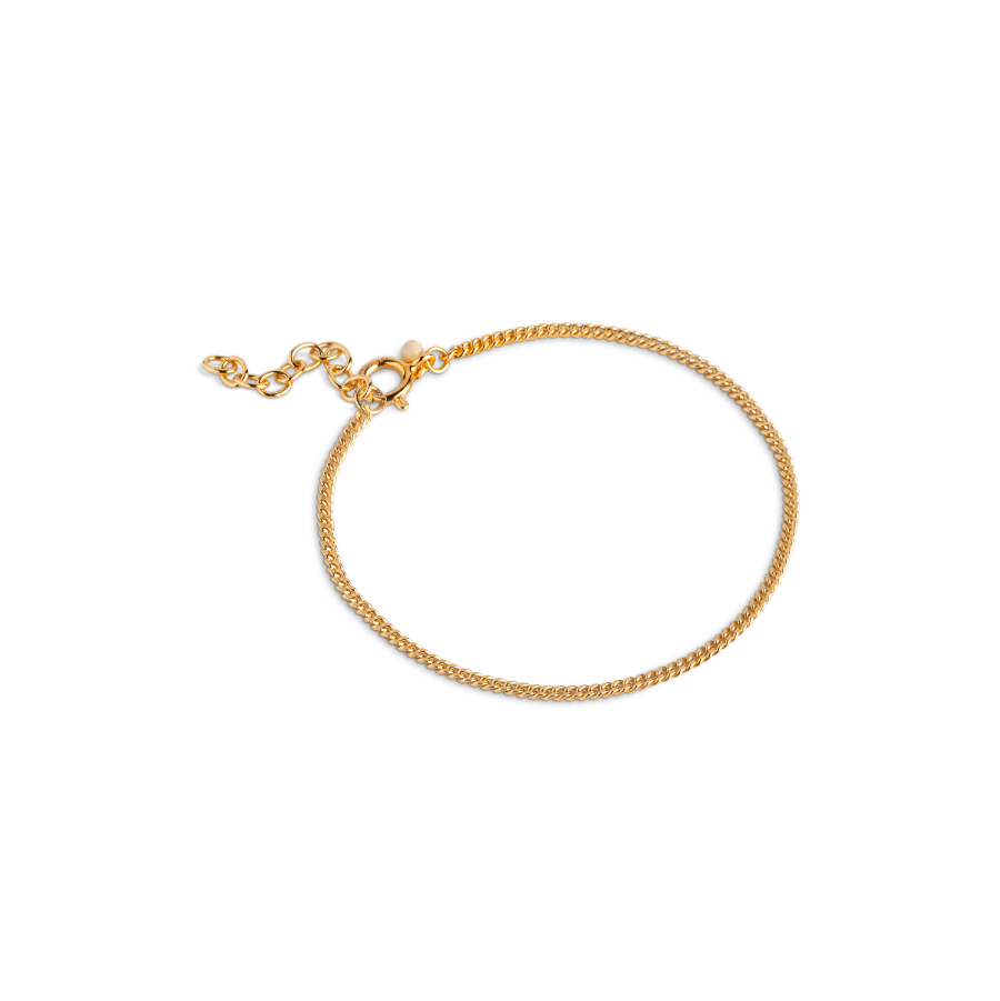 enamel curb chain armband gold-plated silver in a simple style, closed with a lobster clasp. Model b123g-b123g-1