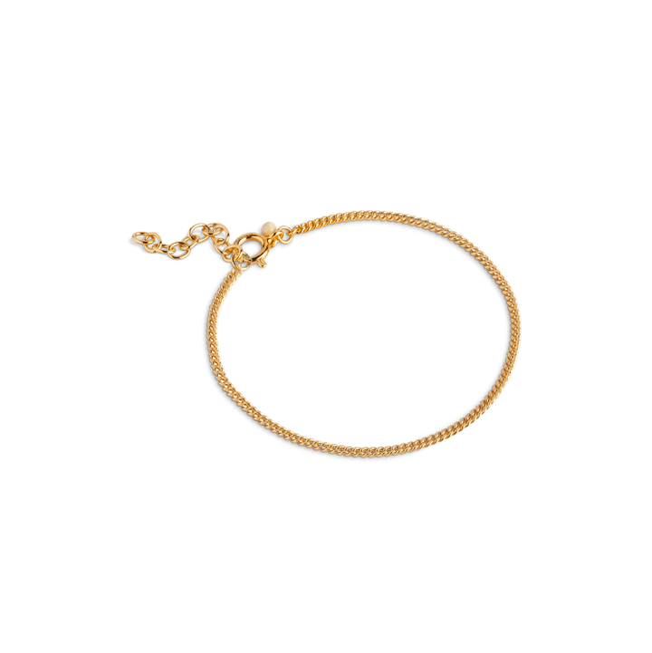 enamel curb chain armband gold-plated silver in a simple style, closed with a lobster clasp. Model b123g-b123g-1