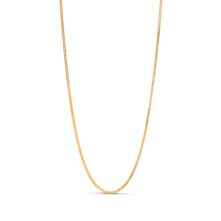 Enamel curb chain necklace gold-plated silver, elegant chain in gold finish with discreet shade. Model N115G-N115G-1