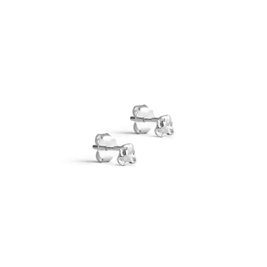 Enamel Rio Mini Studs Silver-plated shown as small, glossy studs in organic form. Model E331SM-E331SM-1.