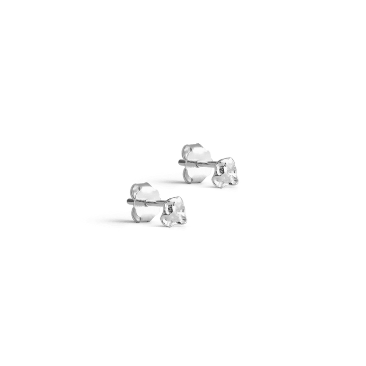 Enamel Rio Mini Studs Silver-plated shown as small, glossy studs in organic form. Model E331SM-E331SM-1.