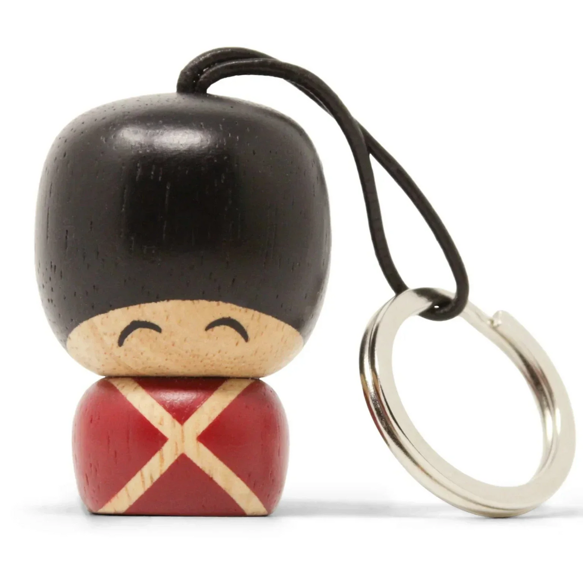 Fablewood Vincent Den Lille Garder Key ring in painted wood, red and black figure with key ring, Model 1409-1.