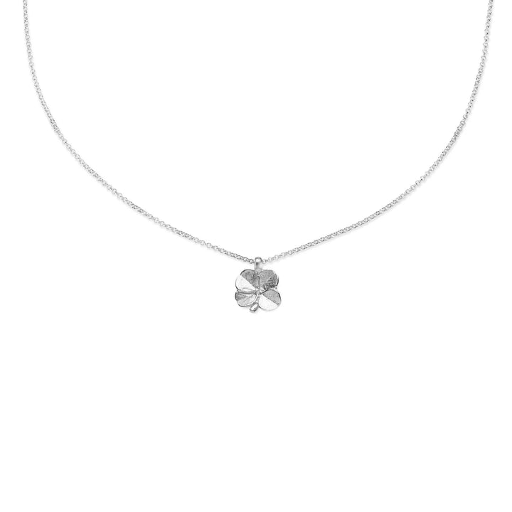 Flora Danica Four-leaf clover necklace Silver with four-leaf clover pendant on a thin chain, Model 907-flc-ne-s-2