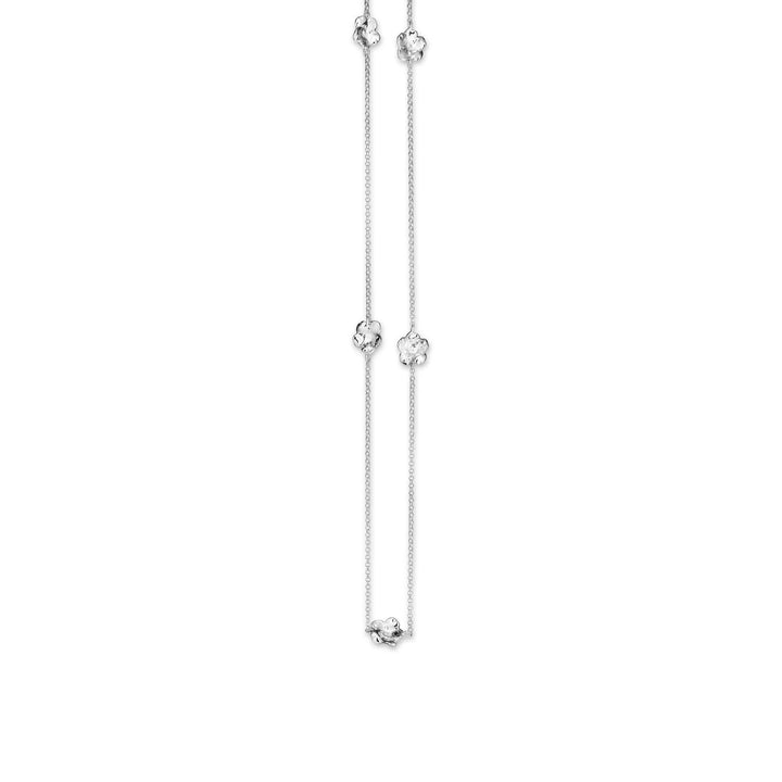 Flora Danica Forget-me-not Necklace Silver with small flower pendants on a thin chain, Model 907-fmn-ne-s-2