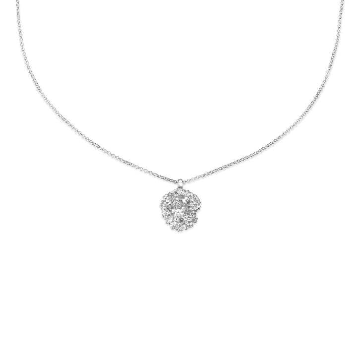 Flora Danica Parsley Necklace Silver, elegant silver necklace with detailed parsley pendant. Model 907-par-ne-s-2