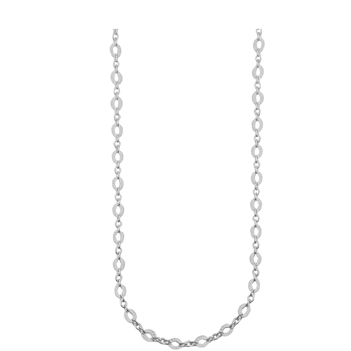 Jeberg Jewelery Etoile necklace in silver shown on neutral background, elegant and simple style. Model 44260-42