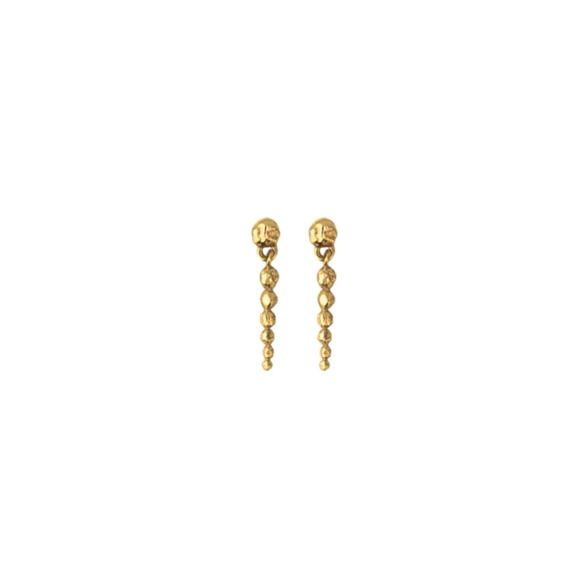 jeberg-jewellery-golden-sun-drop-stud-in-gold-plated-sol shows small drop-shaped earrings in bright gold-plated silver. Model 53010-1