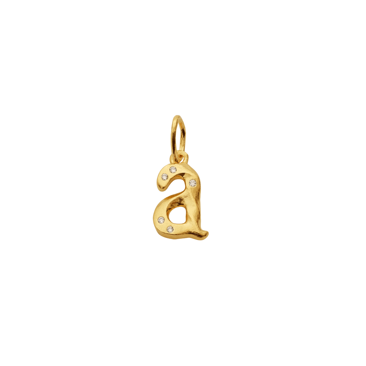 maanesten-alphabet-gold-plated-pendant-letter pendant-a-z beautiful gold-plated letter pendant with small stones, Model 2771a-001