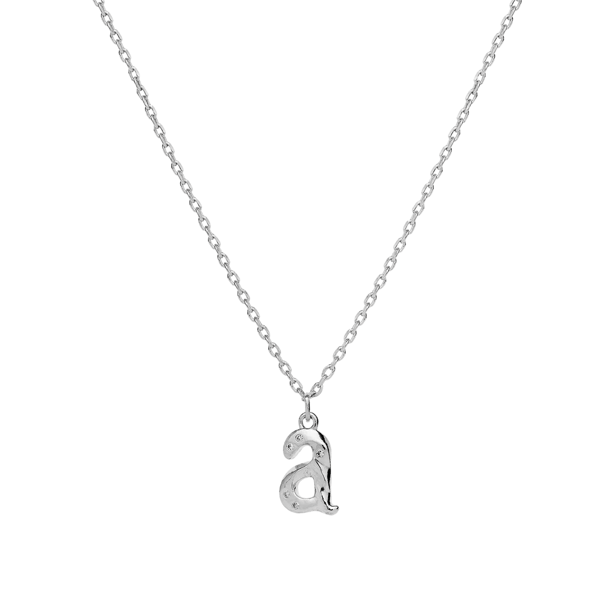 maanesten alphabet letters necklace gold letter pendant a-z with silver chain and letter pendant Model 2744c-001-1