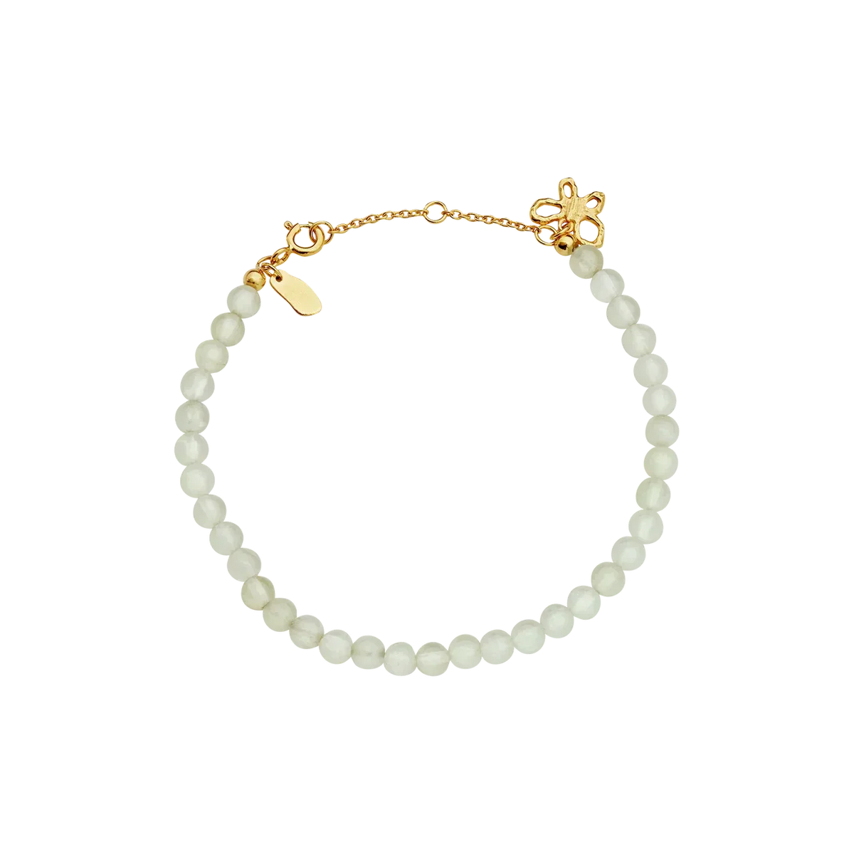 Maanesten Atti bracelet gold-plated with white pearls and delicate gold chain, Model 8696a-1