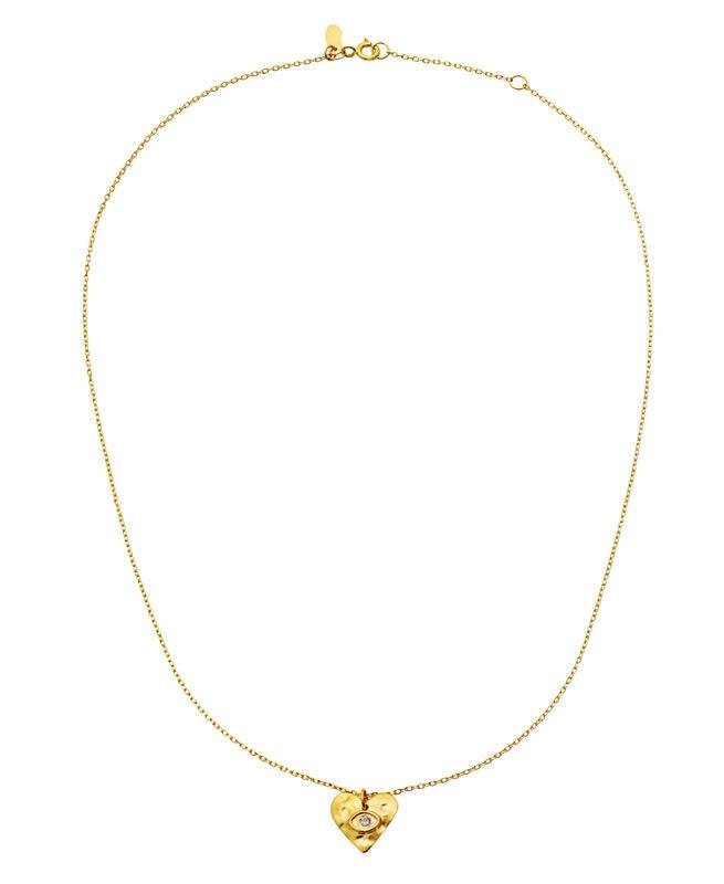 Maanesten Cassandra Necklace 18kt gold-plated with heart pendant, beautiful gold color. Model 2678a-2678a-2