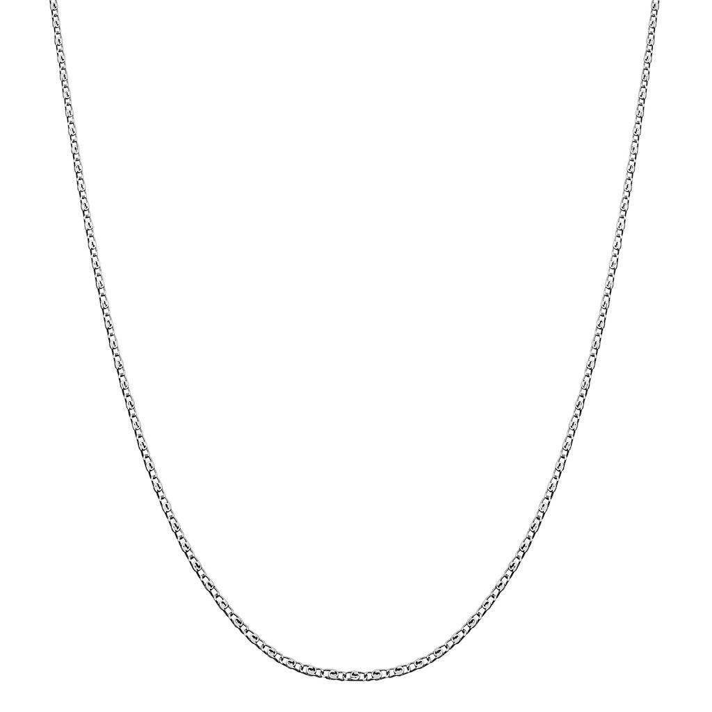 The Maanesten Eva Choker Silver Necklace shows a simple, silver chain against a white background. Model 2550c-2550c-1