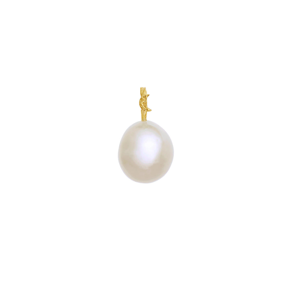 Maanesten Pearl Water Spirit Pendant pendant in silver with golden detail and white pearl. Model 2828a-1.