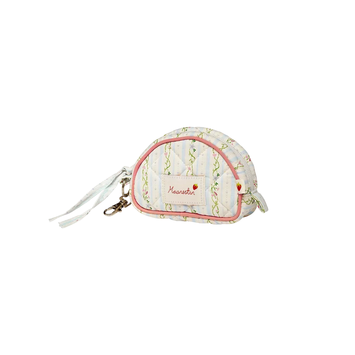 Maanesten Rui Nogring Bag Summer Stripes Blue with light blue stripes and floral details, model 4117-onesize