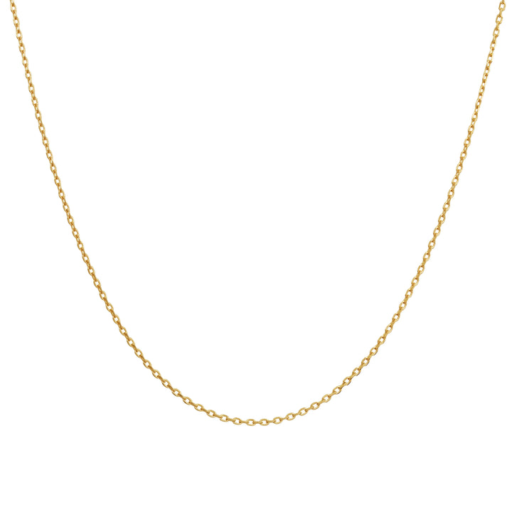 Maanesten Soul Chain necklace in gold plated, simple gold chain shown against white background. Model 2843a-1