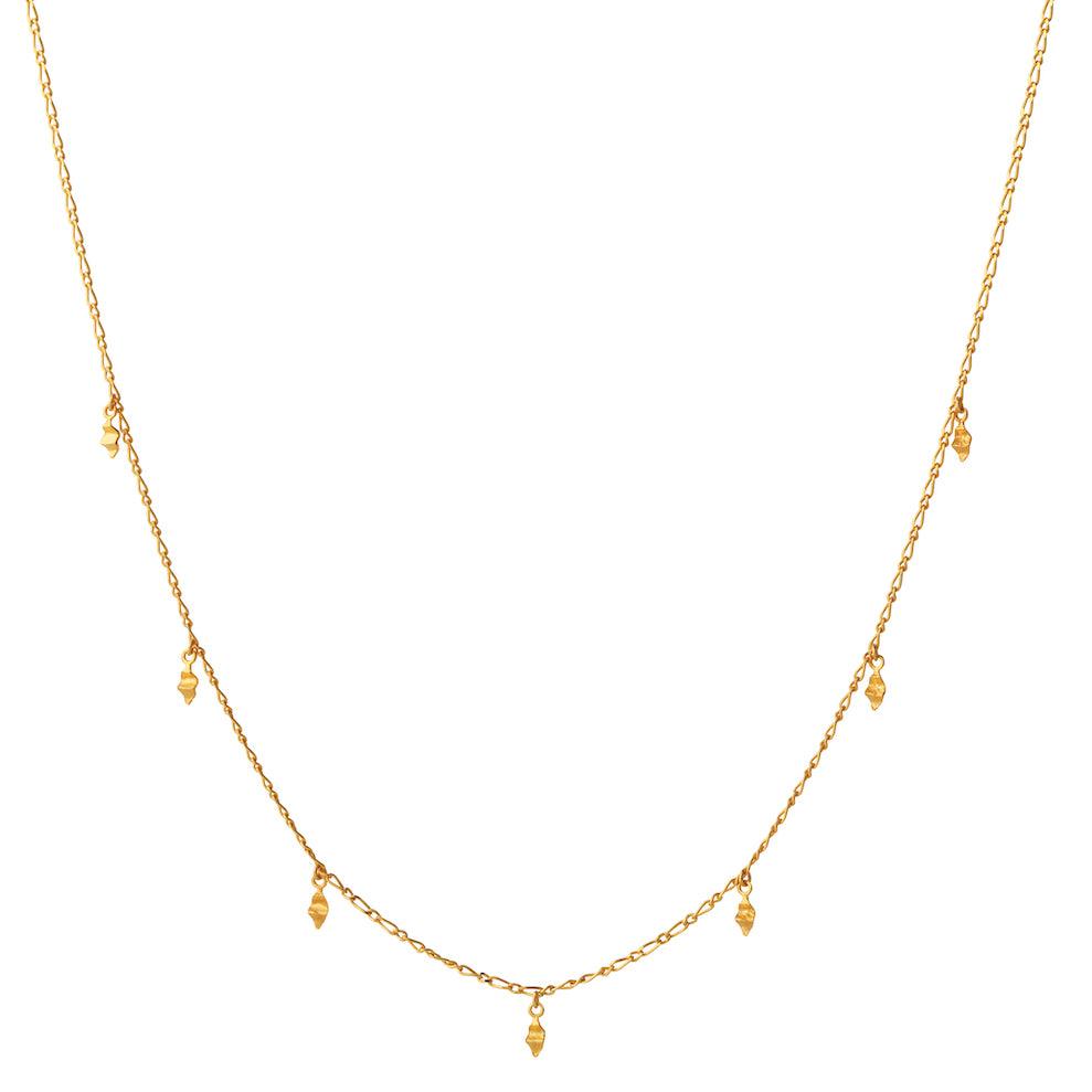 Maanesten Una necklace gold-plated with small pendants, simple and delicate style. Model 2500a-2500a-1