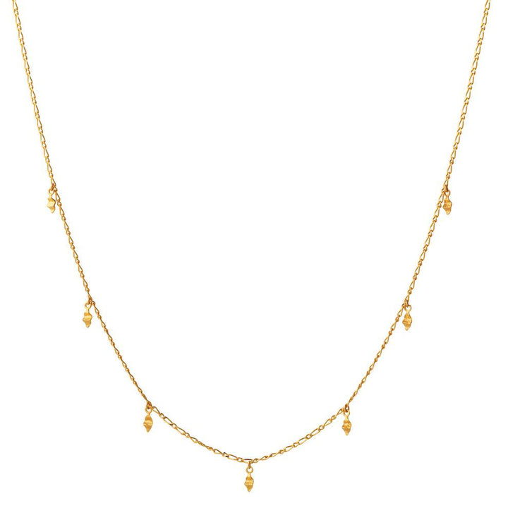 Maanesten Una necklace gold-plated with small pendants, simple and delicate style. Model 2500a-2500a-1