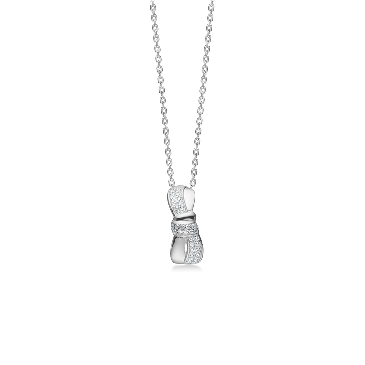 Mads Z Darcy necklace in silver with shiny and inlaid zirconia detail, Model 3127019
