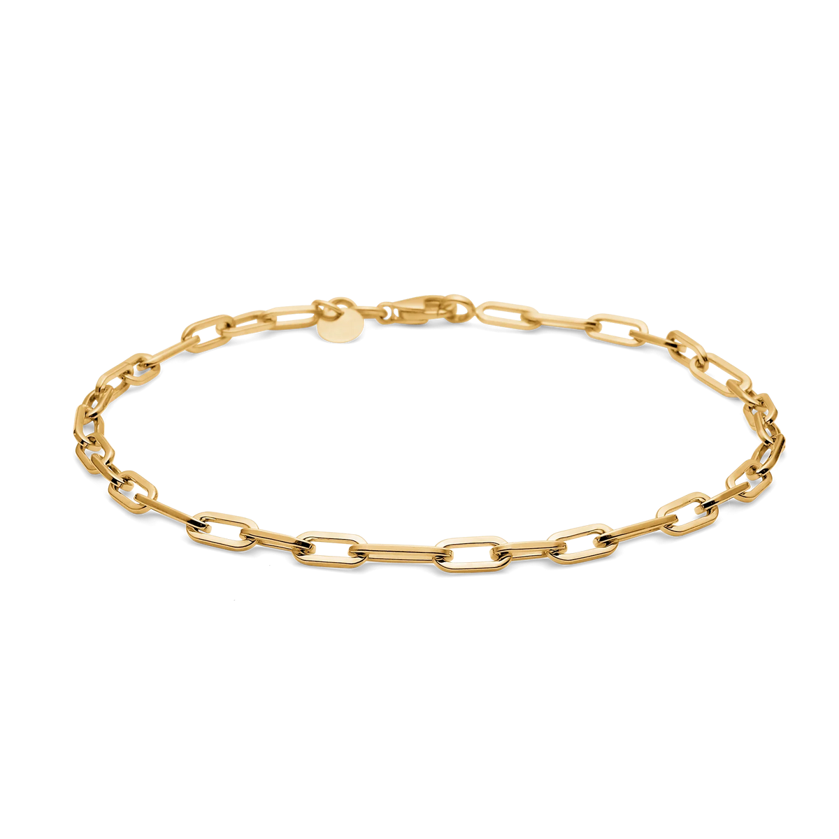 Mads Z Gaia bracelet in 8kt gold with simple chain links and glossy surface, Model 8350110.