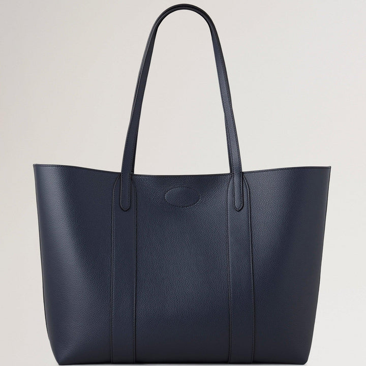 Mulberry Bayswater Tote Small Classic Grain Night Sky, blue leather bag with long handles. Model HH5727205U888