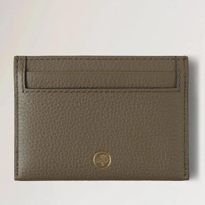 Mulberry Continental Credit Card Slip Linen Green in smooth leather with discreet logo, Model RL4644205R563.