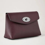 Mulberry Darley Cosmetic Pouch Small Classic Grain Black Cherry