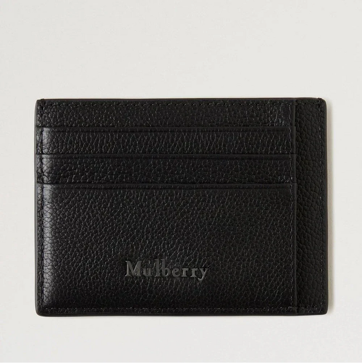 Mulberry Farringdon Card Holder Black in black embossed leather with several card holders. Model RL8278645A100