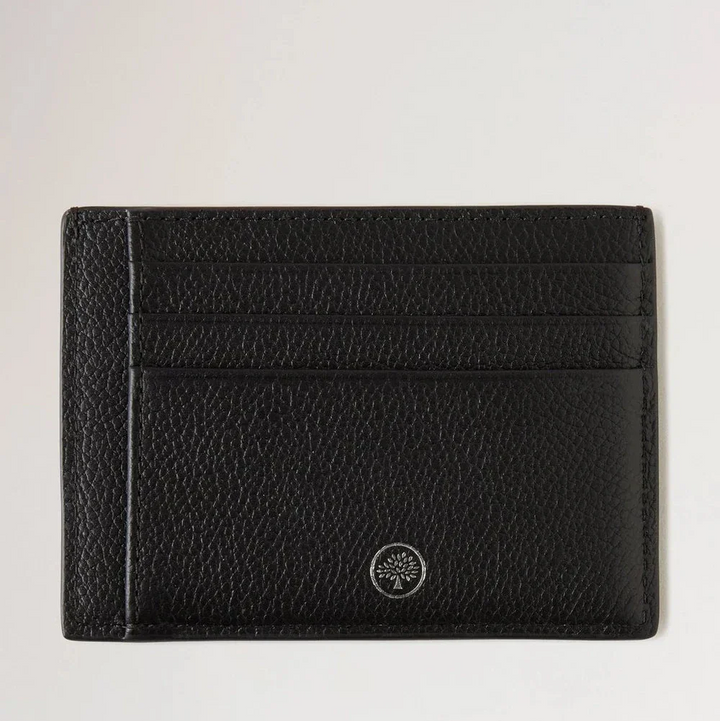 Mulberry Farringdon Card Holder black in smooth black leather with texture and discreet logo, Model RL8278645A100.