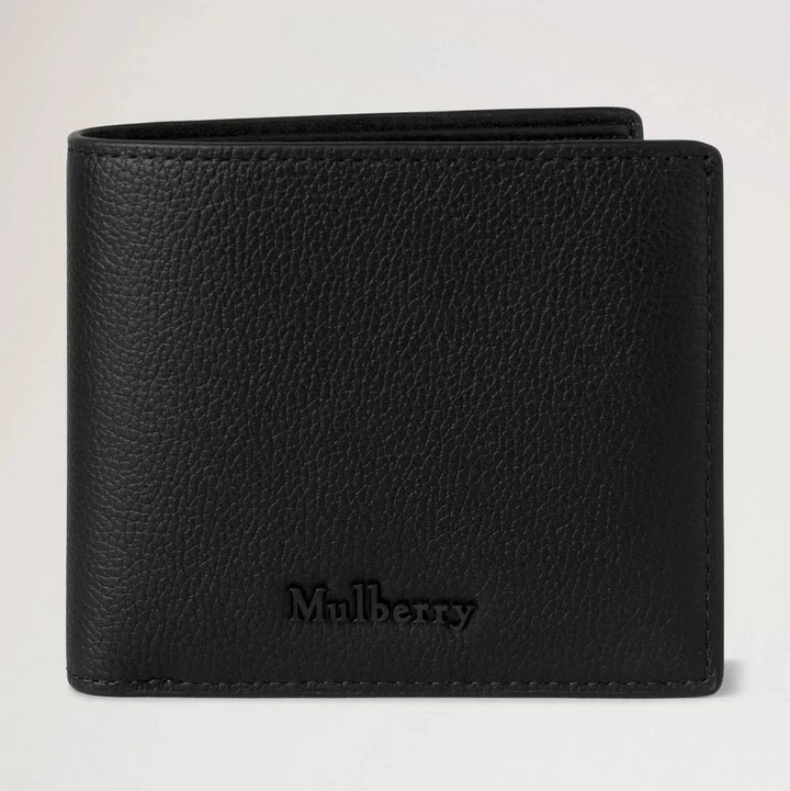 Mulberry Farringdon Card Wallet Black men's wallet in black embossed leather, simple and stylish. Model RL8277645A100