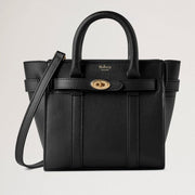 Mulberry Micro Zipped Bayswater Small Classic Grain Black