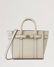 Mulberry Micro Zipped Bayswater Small Classic Grain Chalk