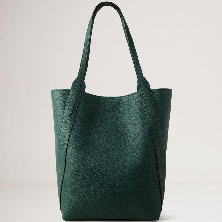 Mulberry North South Bayswater Tote Mulberry Green in structured leather with long handles, Model HH9104736Q633