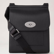 Mulberry Small Antony Small Classic Grain Black Silver Tone