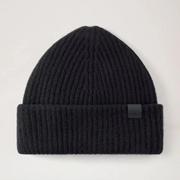 Mulberry Tree Chunky Wool Beanie Black
