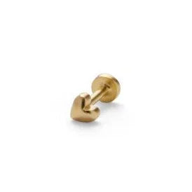 Pernille Corydon Adore Helix Piercing in gold-plated silver, heart-shaped detail, model E-833-GP-1.