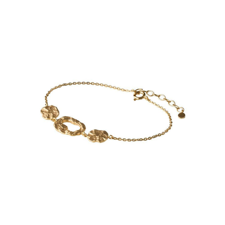 Pernille Corydon Cloud gold-plated bracelet with hammered details in gold, Model B-566-GP