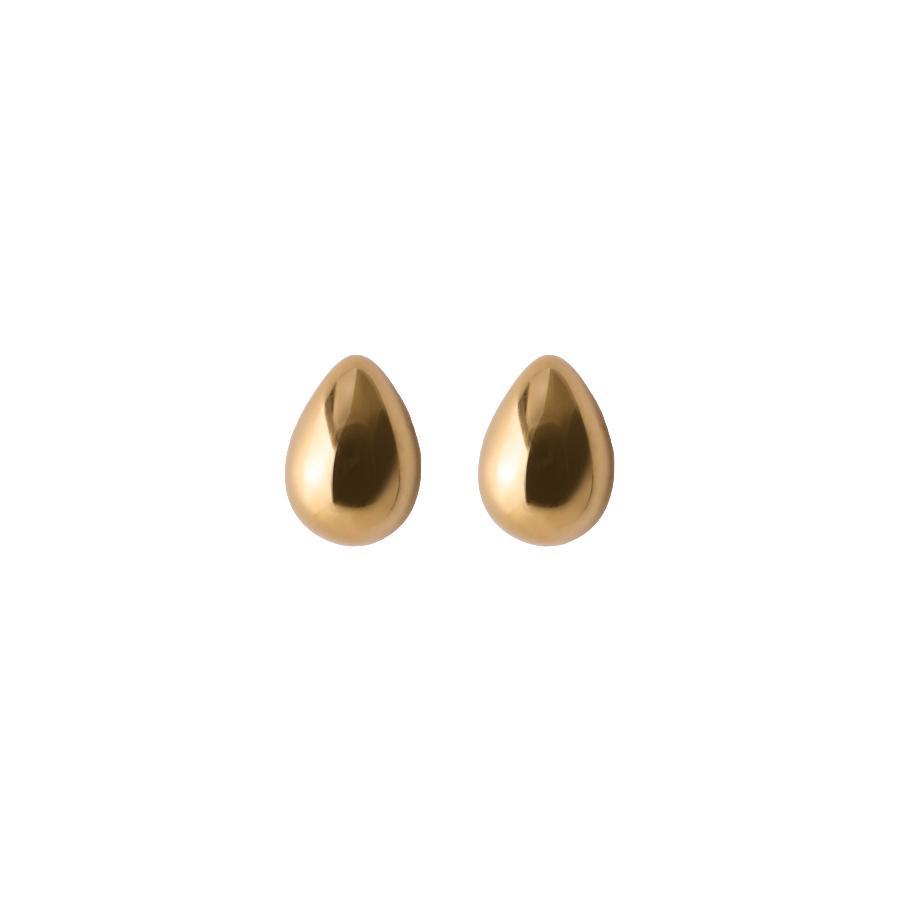 Pernille Corydon Rain Gold Plated Drop Earrings, Smooth Surface, Model E-302-GP