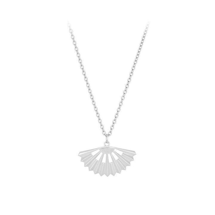 Pernille Corydon Sphere necklace in silver with geometric pendant on simple chain. Model N-495-S