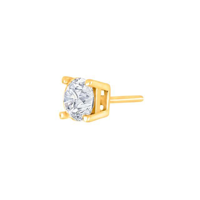 son-of-noa-men's earring shows a single yellow earring with a clear stone, set in a gold-colored setting. Model 30453125900