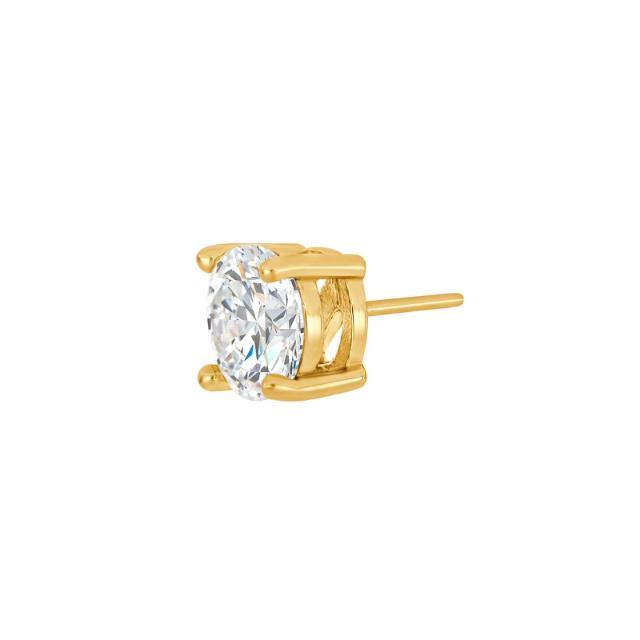 Son of Noa Single Ear Stud with Zirconia shows a single ear stud in gold-colored metal with clear zirconia. Model 30454035900.
