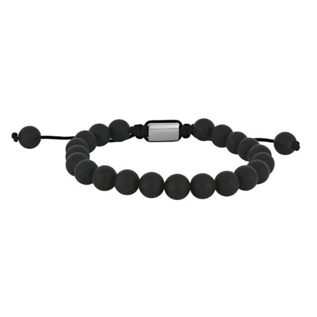 Son of Noa Stone Bracelet with black matte beads and adjustable cord, Model 80890262700