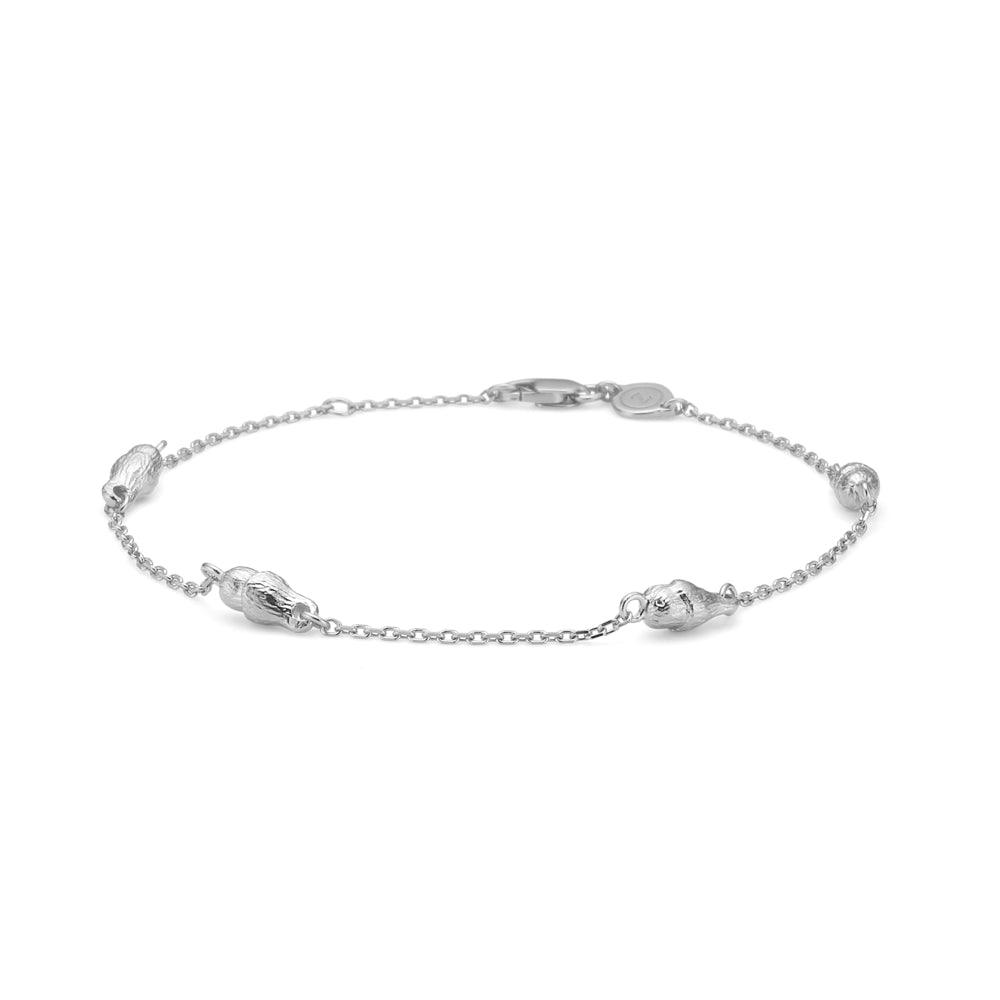 Studio Z Acorn Silver Bracelet with small acorn details in shiny silver chain, Model 7150873-1
