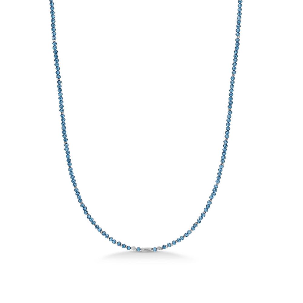 studio-z-evergreen-necklace-with-london-blue-topaz, single chain with blue faceted stones, Model 8126851-8126851-1
