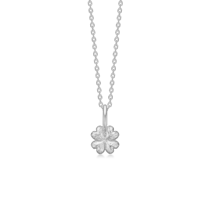 Studio Z Serene Clover necklace in silver with clover flower pendant, elegant detail. Model 7120359.