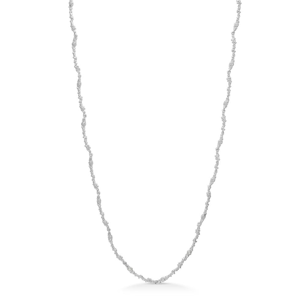 Studio Z Silica necklace in silver with organic texture, elegant and simple style. Model 7127805-7127805-1