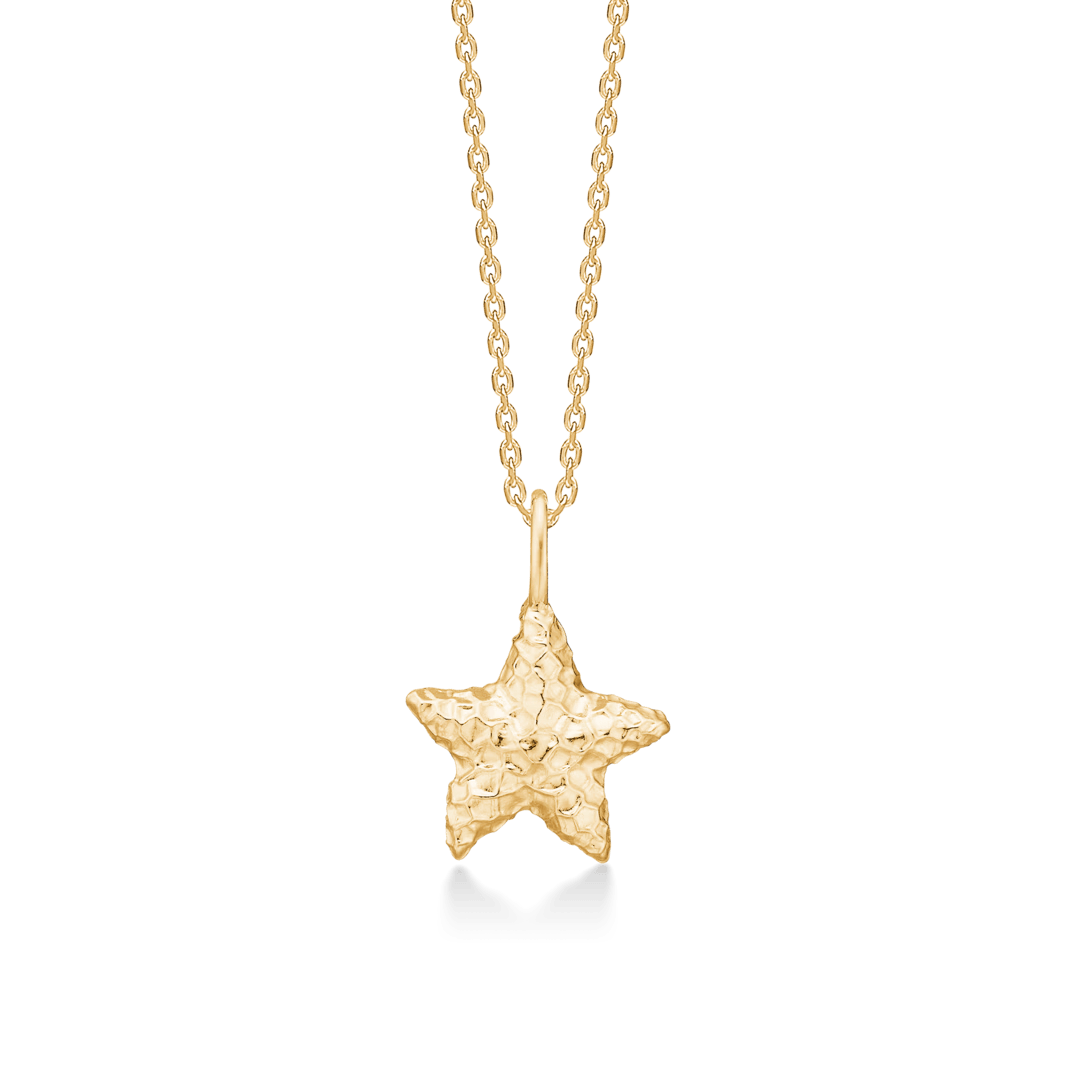 studio-z-starfish-luster-gold-plated-starfish-necklace shows necklace with gold-plated starfish pendant. Model 7220903-1.