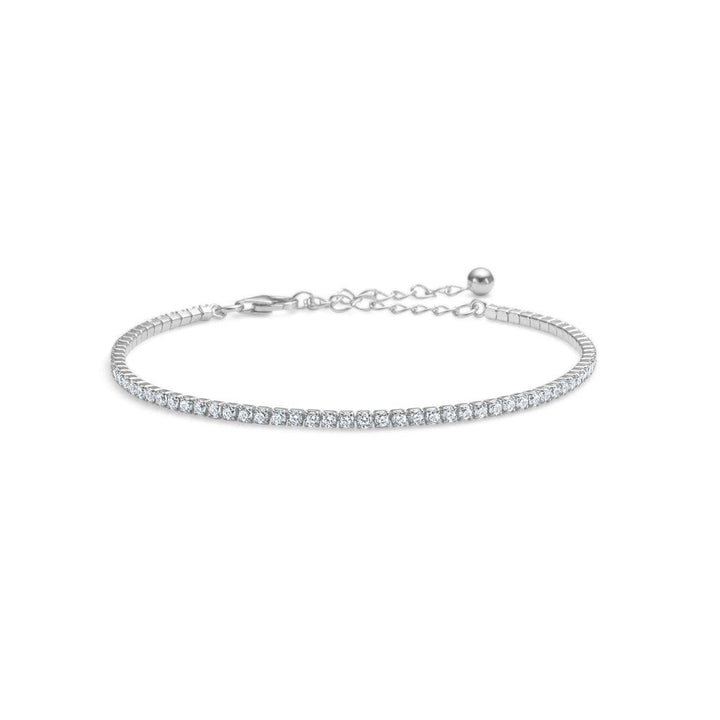 Studio Z Tennis bracelet with zircons in silver-colored style, elegant and adjustable. Model 7157097-1